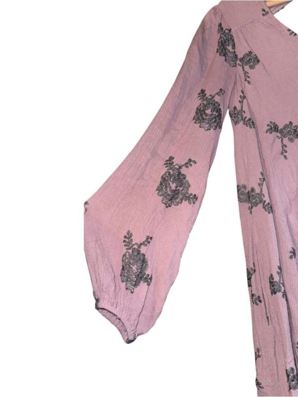 Free People Austin Emma Dress Boho Floral Lavendar Mini Open Back Flowy XS - Picture 4 of 6